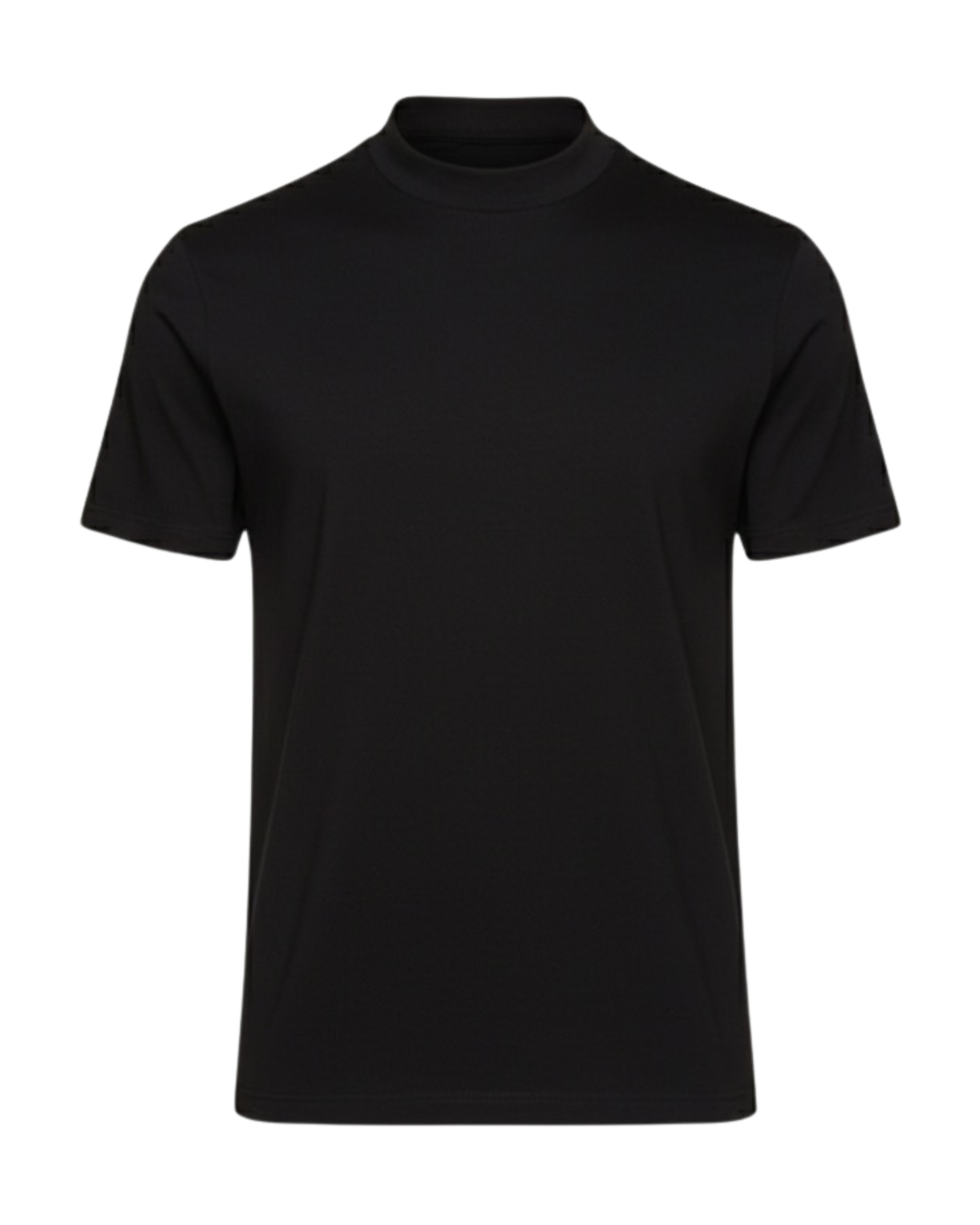 Camiseta Gola Alta Algodão Egípcio - Grant - Preto