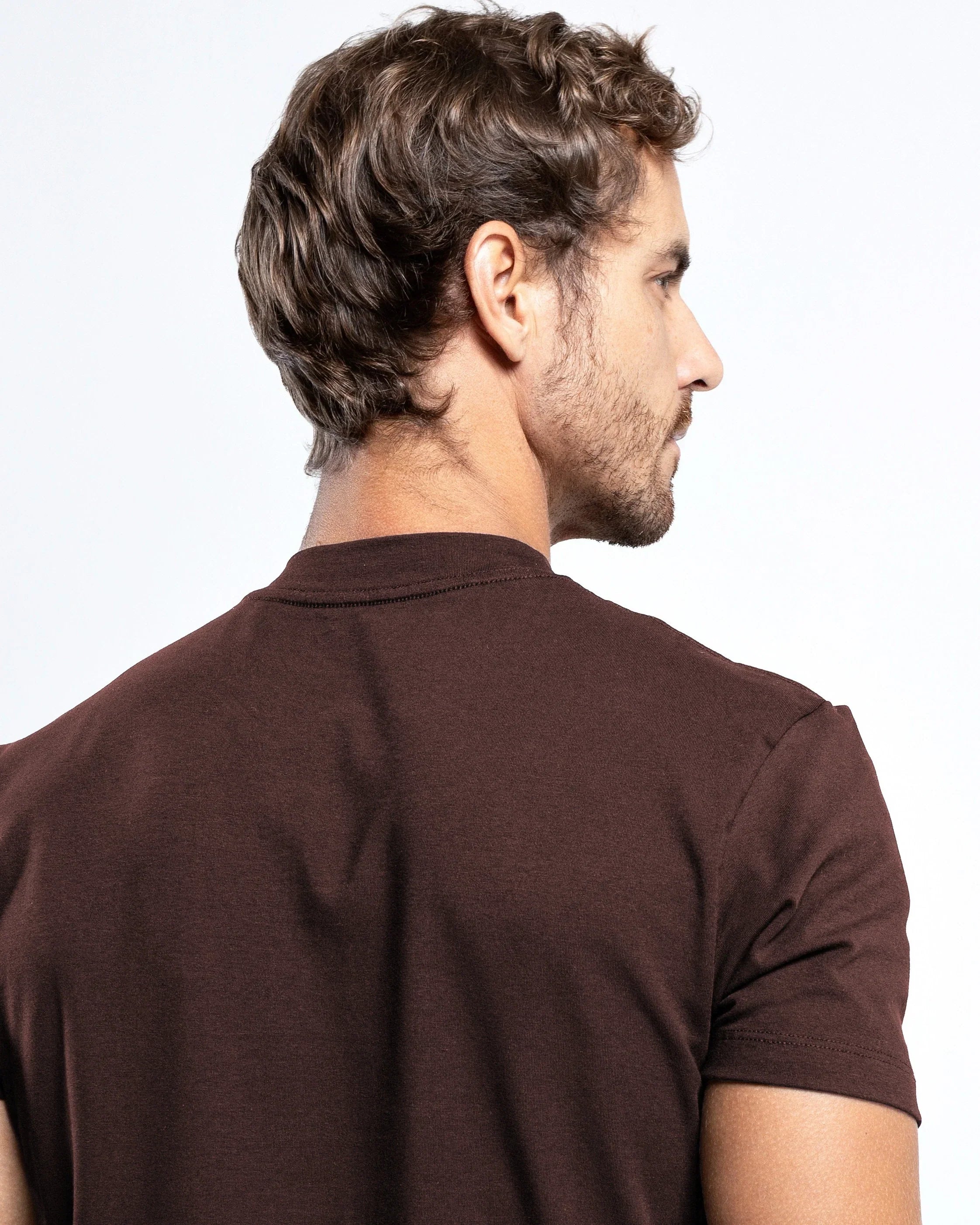 Camiseta Gola Alta Algodão Egípcio - Grant