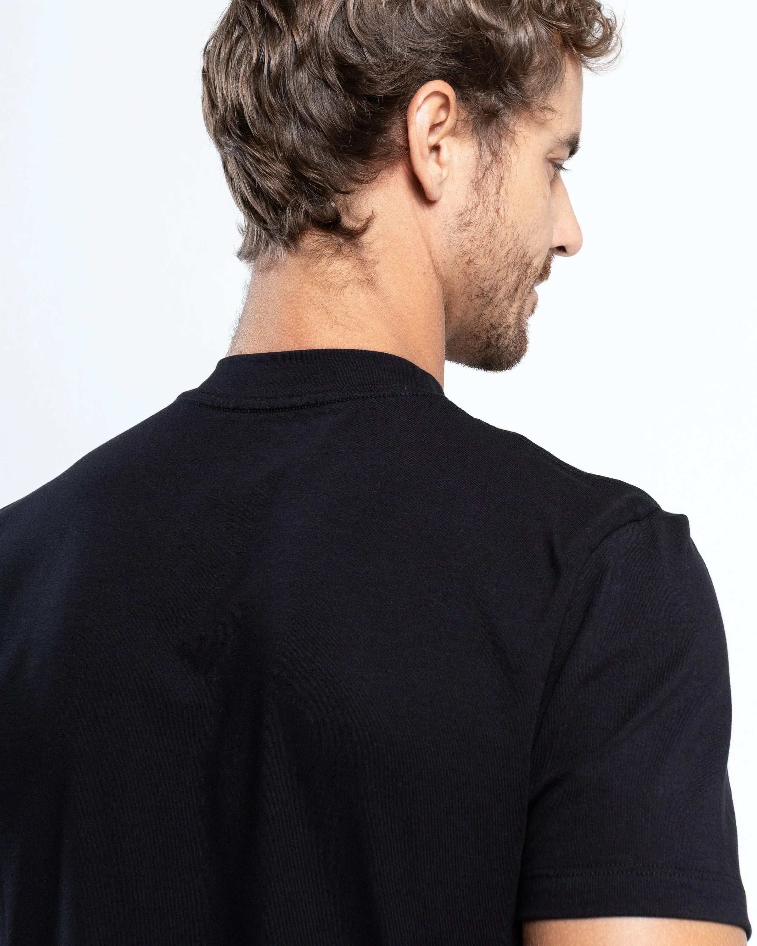 Camiseta Gola Alta Algodão Egípcio - Grant
