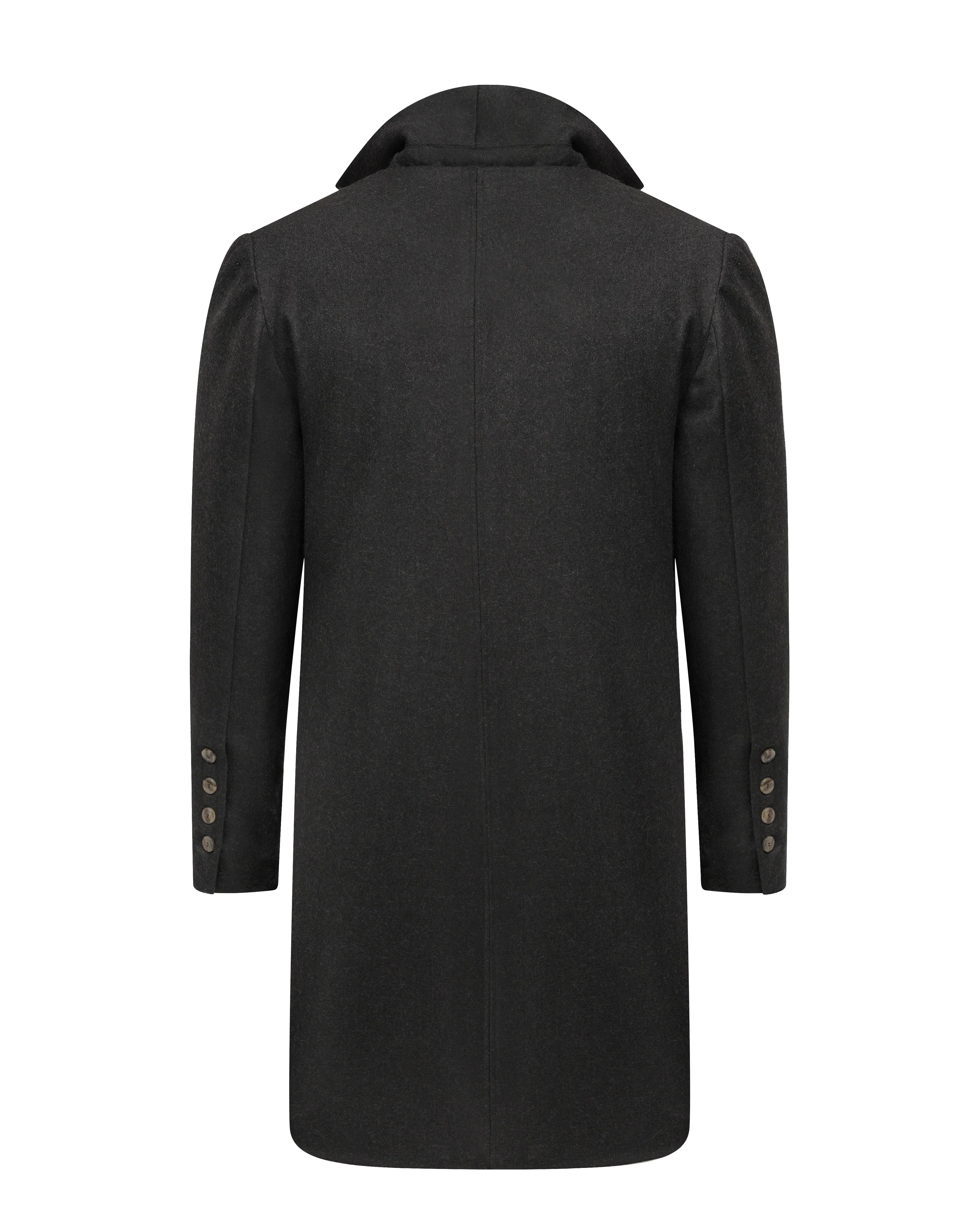 Casaco St. Moritz em 100% Lã Merino - Cinza Oxford