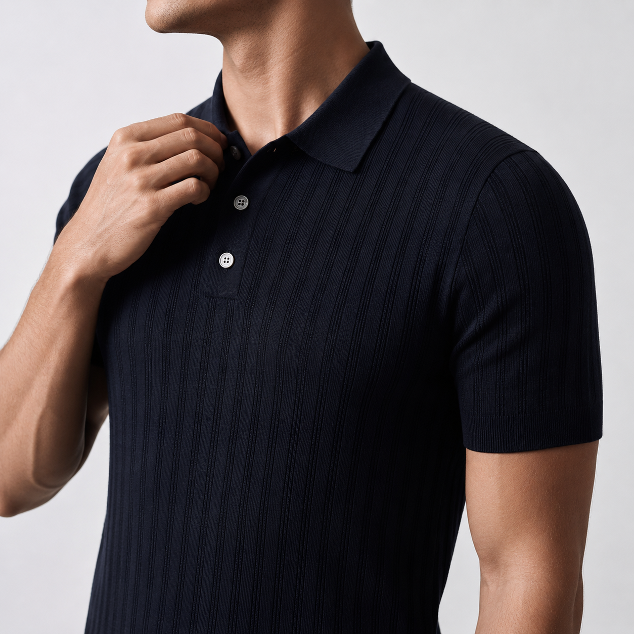 Men’s Knitted Polo Shirt – Old Money Style | Legacy