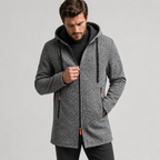 Men’s Hooded Longline Jacket – Fleece Winter Coat | Legacy