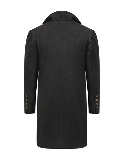 Casaco St. Moritz em 100% Lã Merino - Cinza Oxford