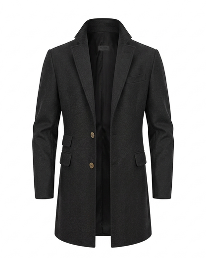 Casaco St. Moritz em 100% Lã Merino - Cinza Oxford