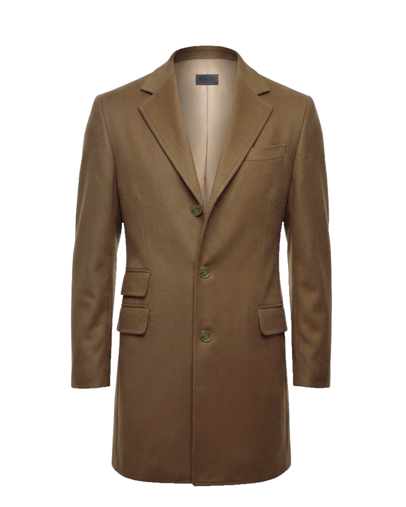 Casaco St. Moritz em 100% Lã Merino - Marrom Camel