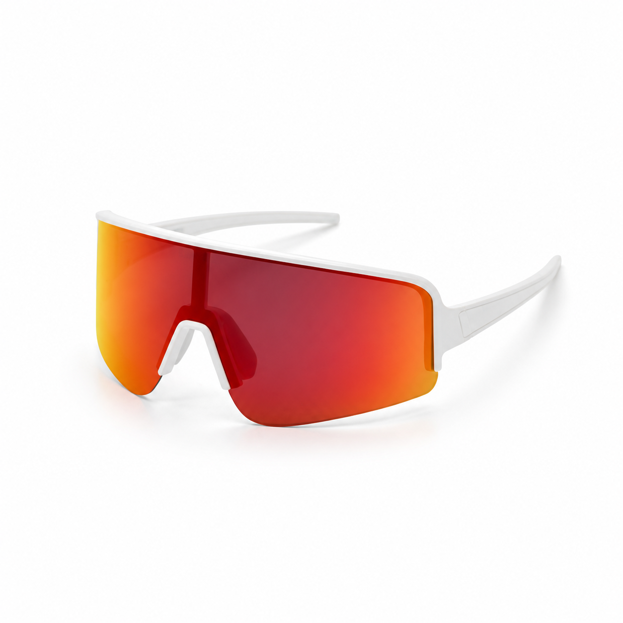 JAWO Ember Red UV400 Running & Cycling Sunglasses - white background product view 2