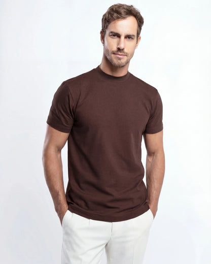 Camiseta Gola Alta Algodão Egípcio - Grant